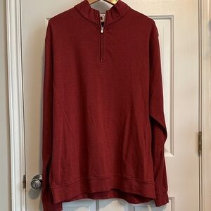 Peter Millar Burgundy Zip-Up Sweater